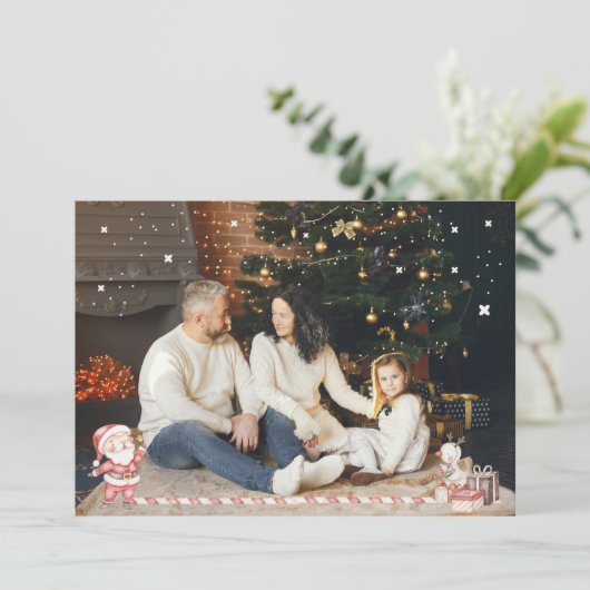 Personalisierte Weihnachtskarte mit Weihnachtskart Einladung (Stehend Vorderseite)