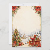 Personalisierte Weihnachtskarte mit Weihnachtsmann Feiertagskarte (Rückseite)