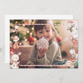 Personalisierte Weihnachtskarte mit Zeichen Einladung (Vorne/Hinten)