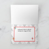 Personalisierte Weihnachtskarte Mitte des Jahrhund Feiertagskarte (Innenseite)