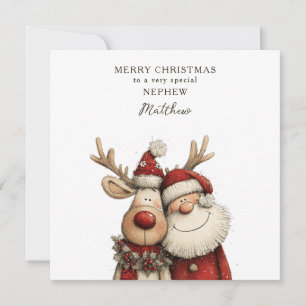 Personalisierte Weihnachtskarte Neffe Feiertagskarte