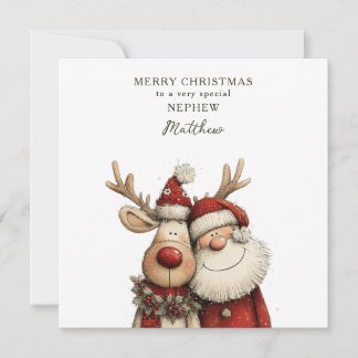 Personalisierte Weihnachtskarte Neffe Feiertagskarte