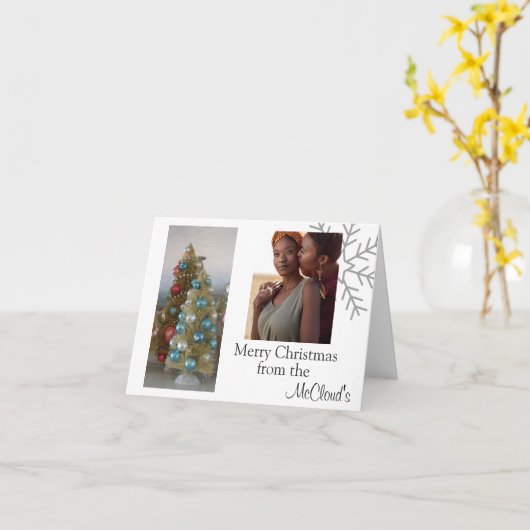 Personalisierte Weihnachtskarte - Persönliches Fot Karte (Gelbe Blume)