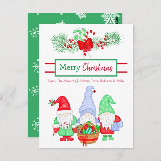 Personalisierte Weihnachtskarte Postkarte (Vorne/Hinten)