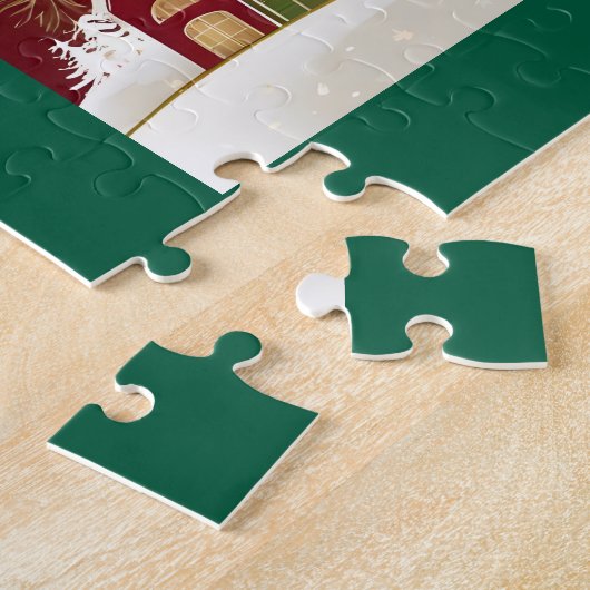 Personalisierte Weihnachtskarte Puzzle (Seite)