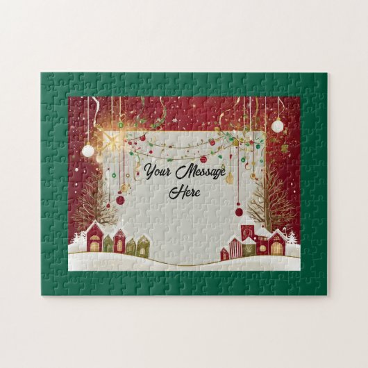 Personalisierte Weihnachtskarte Puzzle (Horizontal)