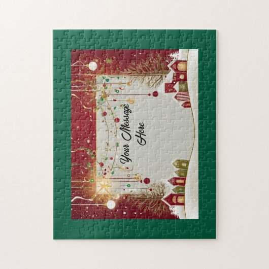 Personalisierte Weihnachtskarte Puzzle (Vertikal)
