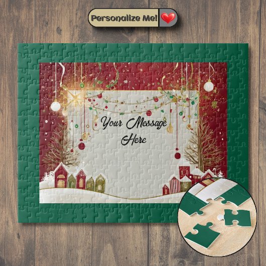 Personalisierte Weihnachtskarte Puzzle