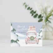Personalisierte Weihnachtskarte Reise Postkarte (Stehend Vorderseite)