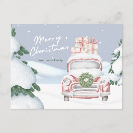 Personalisierte Weihnachtskarte Reise Postkarte (Vorderseite)