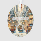 Personalisierte Weihnachtskarte San Francisco – Fe Ornament (Vorderseite)