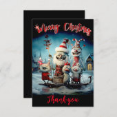 Personalisierte Weihnachtskarte vielen Dank Ankündigung (Vorne/Hinten)