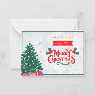 Personalisierte Weihnachtskarte Vintage Frohe Weih Mitteilungskarte