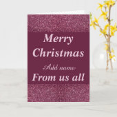 Personalisierte Weihnachtskarte von uns allen Karte (Gelbe Blume)