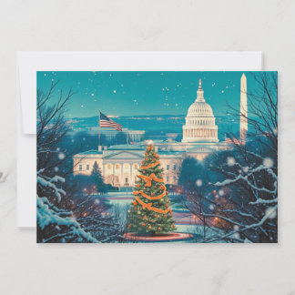 Personalisierte Weihnachtskarte Washington DC Feiertagskarte