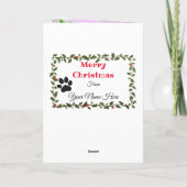 Personalisierte Weihnachtskarten für Katzen Karte (Rückseite)