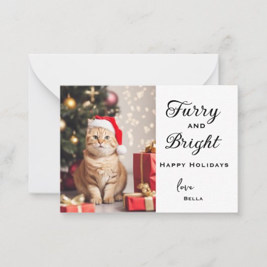 Personalisierte Weihnachtskarten für Katzen, Weihn Mitteilungskarte (Vorderseite)