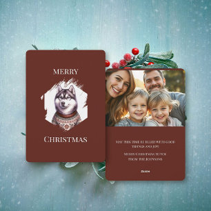 Personalisierte Weihnachtskarten, Husky-Feiertage Feiertagskarte