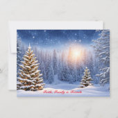 Personalisierte Weihnachtskarten Snowy Winterland (Vorderseite)