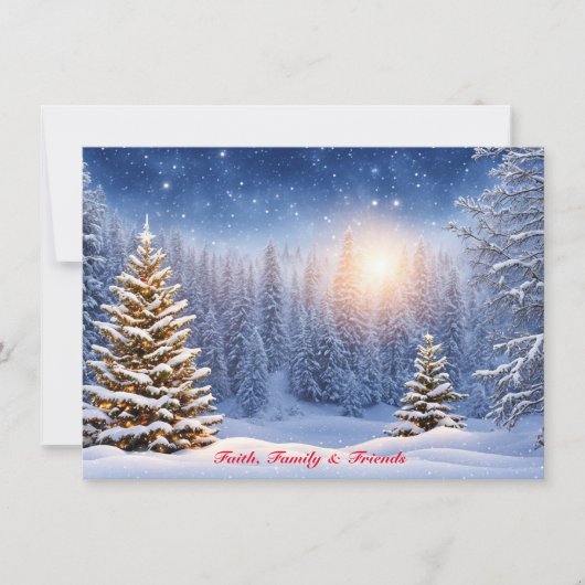 Personalisierte Weihnachtskarten Snowy Winterland (Vorderseite)