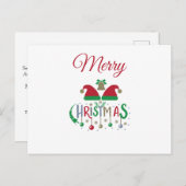 Personalisierte Weihnachtskarten Weihnachtsmannmüt Feiertagspostkarte (Vorne/Hinten)