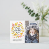 Personalisierte Weihnachtskartentafel Feiertagspostkarte (Stehend Vorderseite)