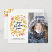 Personalisierte Weihnachtskartentafel Feiertagspostkarte (Vorne/Hinten)