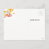 Personalisierte Weihnachtskartentafel Feiertagspostkarte (Rückseite)