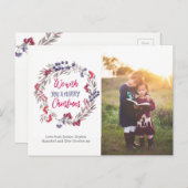 Personalisierte Weihnachtskartentafel Feiertagspostkarte (Vorne/Hinten)