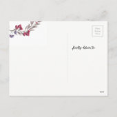 Personalisierte Weihnachtskartentafel Feiertagspostkarte (Rückseite)