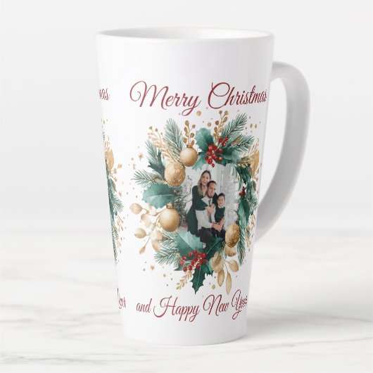 Personalisierte Weihnachtskartentafel Milchtasse (Rechte Ecke)