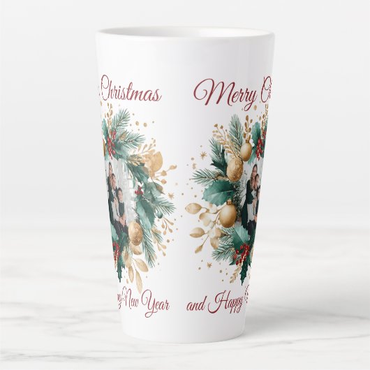 Personalisierte Weihnachtskartentafel Milchtasse (Vorderseite)