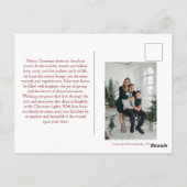 Personalisierte Weihnachtskartentafel Postkarte (Rückseite)