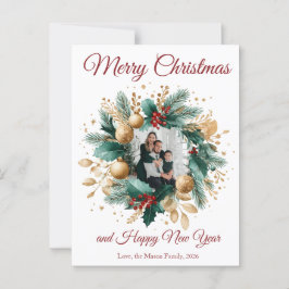 Personalisierte Weihnachtskartentafel Postkarte
