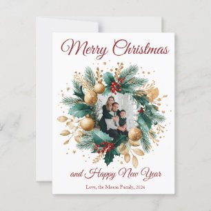 Personalisierte Weihnachtskartentafel Postkarte