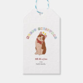 Personalisierte Weihnachtskatze Geschenkanhänger (Vorderseite)