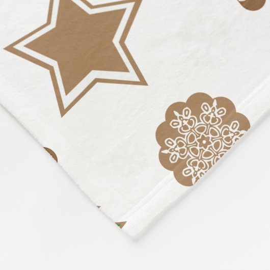 Personalisierte Weihnachtskekse Fleecedecke (Ecke)