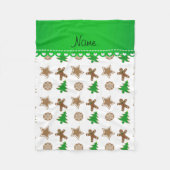 Personalisierte Weihnachtskekse Fleecedecke (Vorderseite)