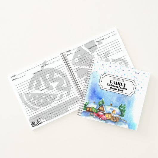 Personalisierte Weihnachtskekse Notizblock (Innenseite)