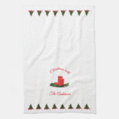 Personalisierte Weihnachtskerzen Geschirrtuch (Vertikal)