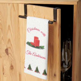 Personalisierte Weihnachtskerzen Geschirrtuch