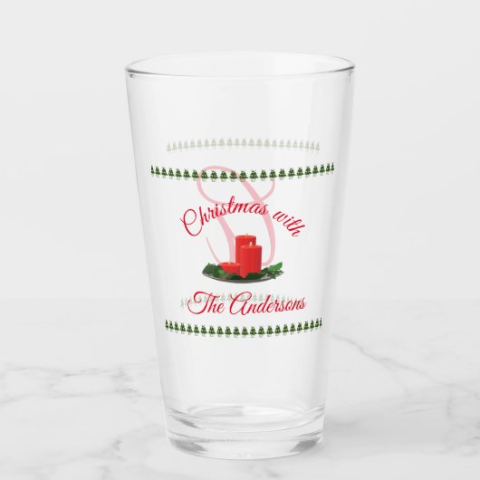 Personalisierte Weihnachtskerzen Glas (Vorderseite)
