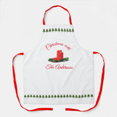 Personalisierte Weihnachtskerzen Schürze (Vorderseite)