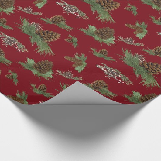 Personalisierte Weihnachtskieferkeuchen Geschenkpapier (Ecke)