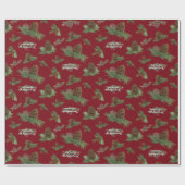 Personalisierte Weihnachtskieferkeuchen Geschenkpapier (Flach)