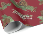 Personalisierte Weihnachtskieferkeuchen Geschenkpapier (Rolleneckpunkt)