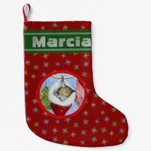 Personalisierte Weihnachtskitte Kleiner Weihnachtsstrumpf