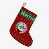 Personalisierte Weihnachtskitte Kleiner Weihnachtsstrumpf (Vorderansicht (hängend))
