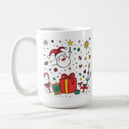 personalisierte Weihnachtsklassik-Tasse Kaffeetasse (Links)
