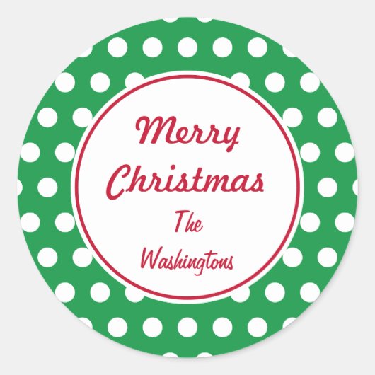 Personalisierte Weihnachtskleber Runder Aufkleber (Vorderseite)